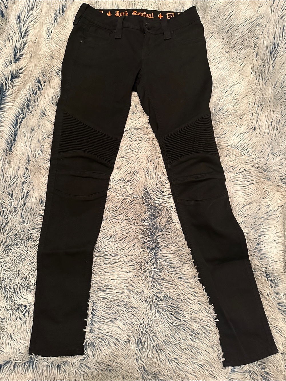 Rock Revival Women's Black Skinny Moto Jeans